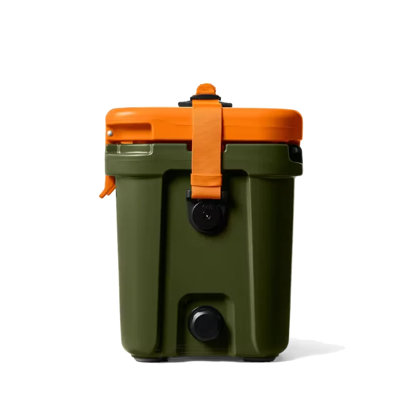 Yeti Roadie 15 Hard Cooler - Olive/King Crab Orange