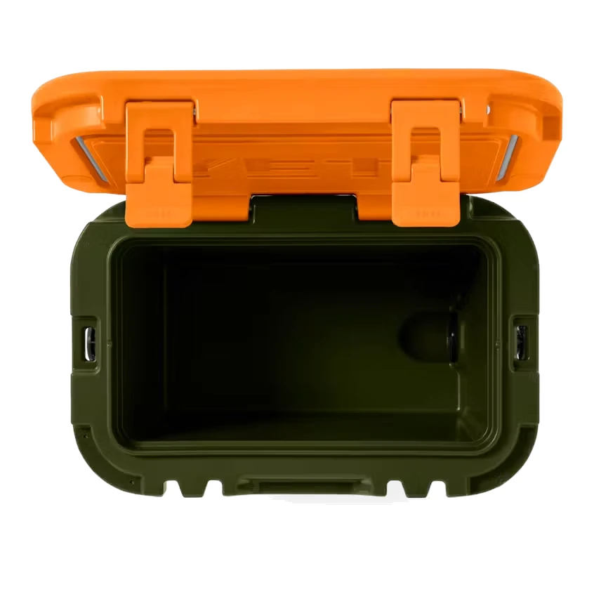 Yeti Roadie 15 Hard Cooler - Olive/King Crab Orange