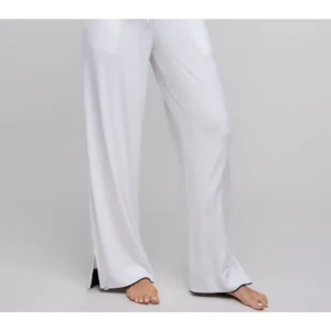Barefoot Dreams Ultra Soft Rib Sleep Pant - Pearl/Black