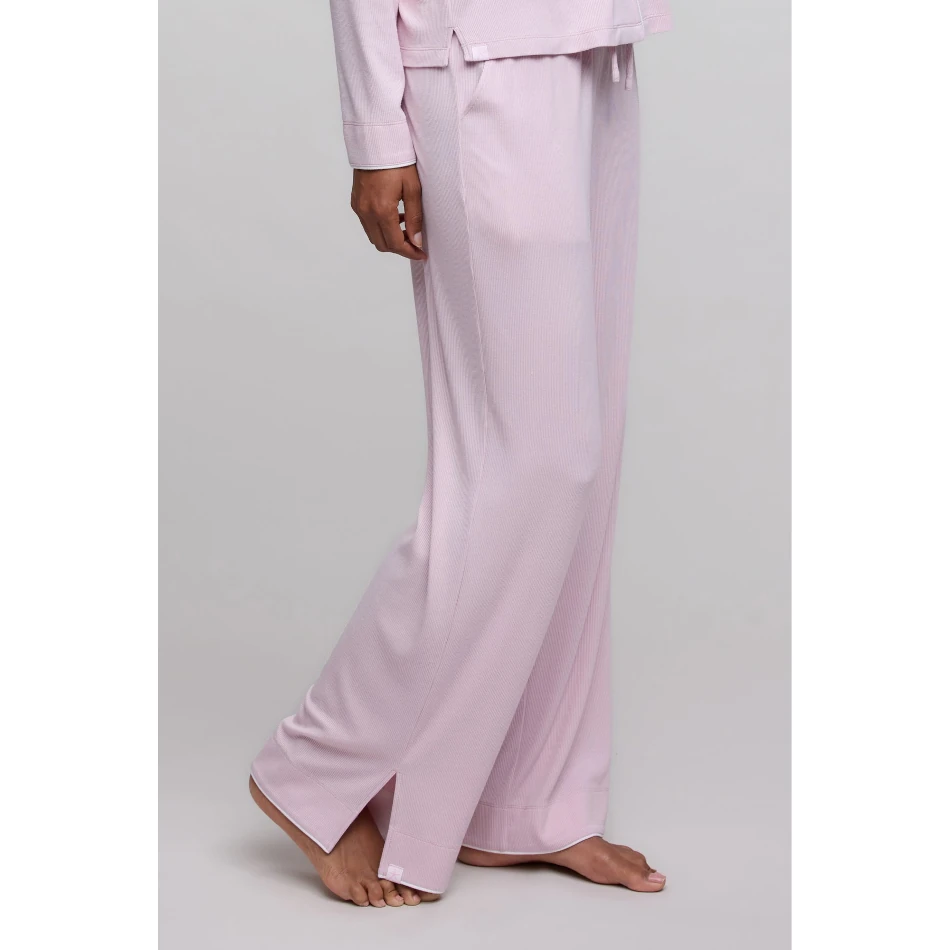Barefoot Dreams Ultra Soft Rib Sleep Pant - Petal/Pearl