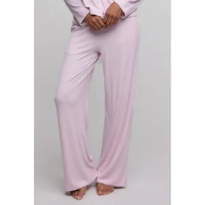 Barefoot Dreams Ultra Soft Rib Sleep Pant - Petal/Pearl