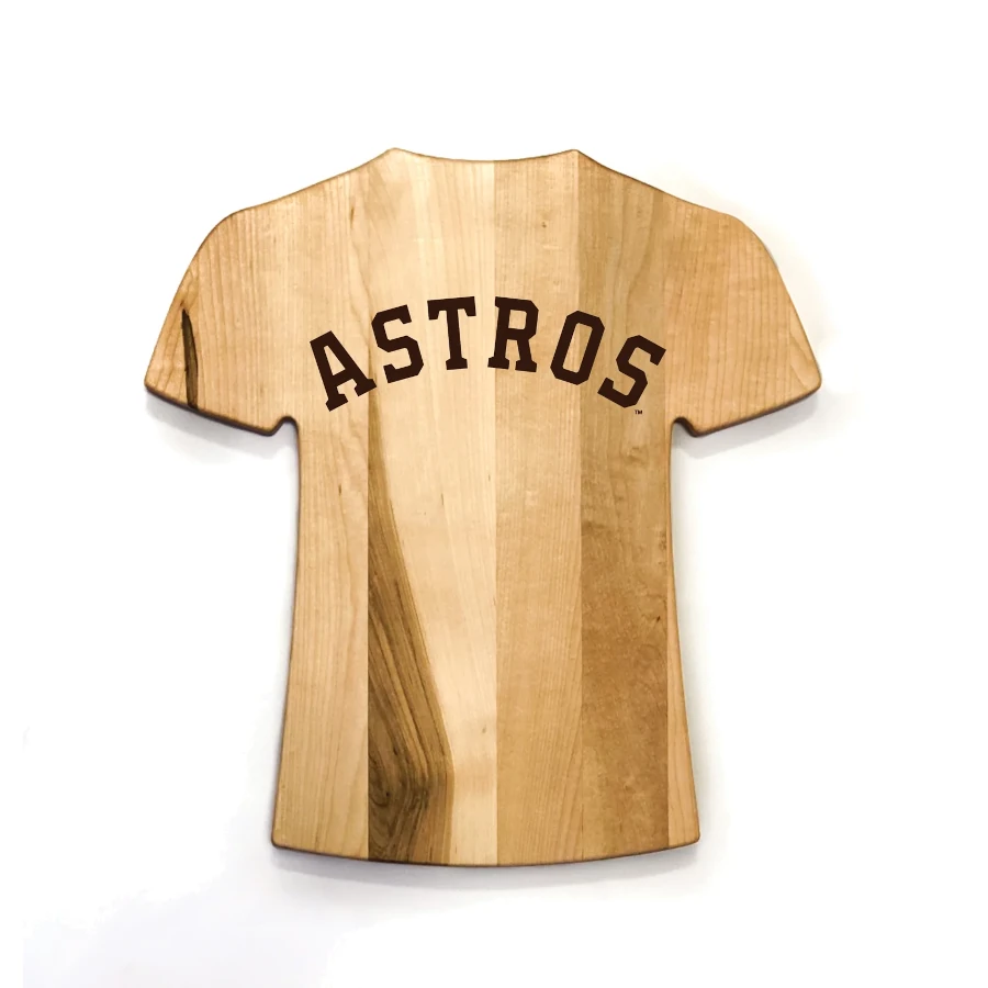 Baseball BBQ Houston Astros Team Jersey Cutting Board