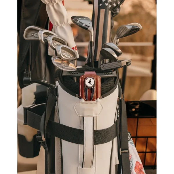 Birdie Clip Magnetic Leather Golf Clip & Wallet - Brown