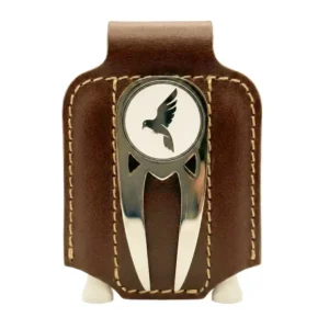 Birdie Clip Magnetic Leather Golf Clip & Wallet - Brown