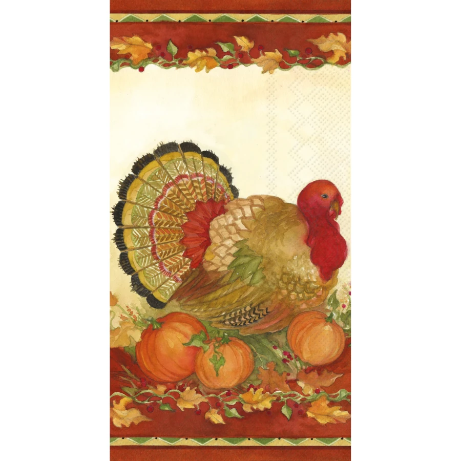 Boston International Autumn Thanks Guest Towels, 16 Pack