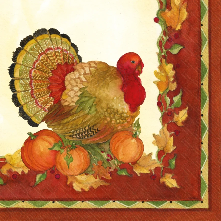 Boston International Autumn Thanks Lunch Napkins, 20 Pack