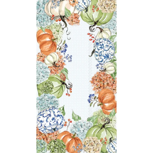 Boston International Fall Hydrangea Allover Guest Towels, 16 Pack