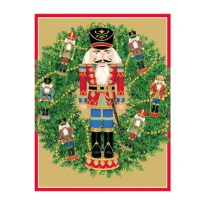 Caspari Nutcracker Wreath Classic Boxed Christmas Cards