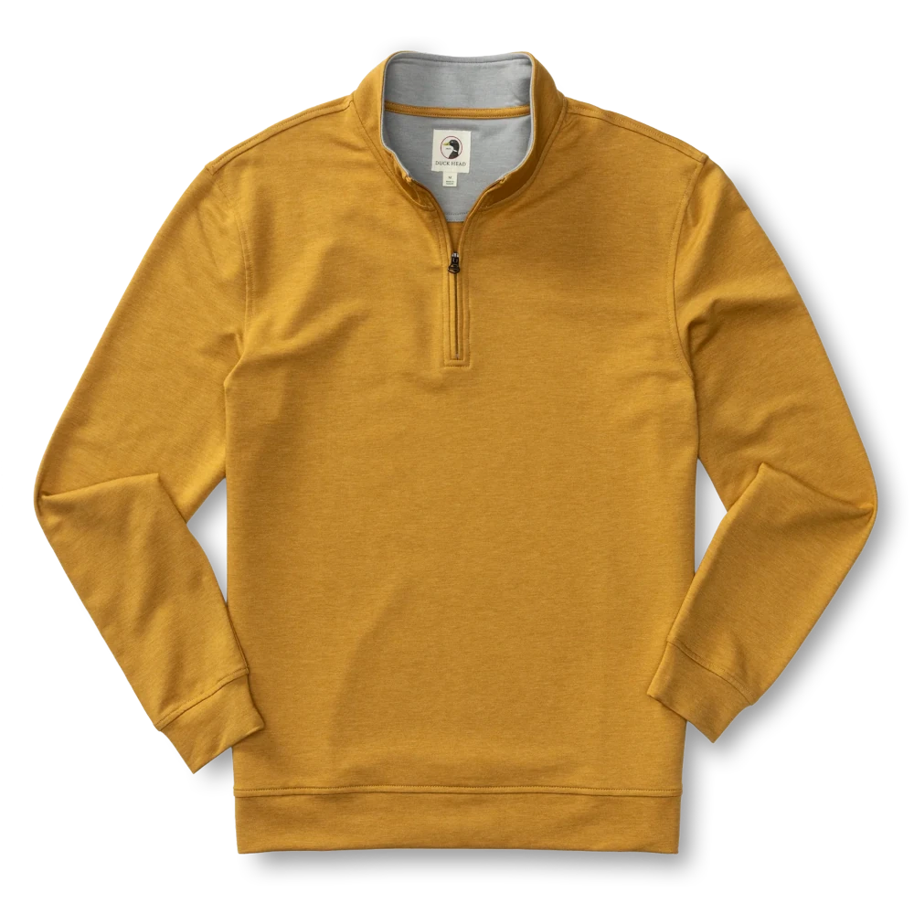 Duck Head Dunmore Performance 1/4 Zip Pullover - Amberwood Heather Duck Head Dunmore Performance 1/4 Zip Pullover - Amberwood Heather