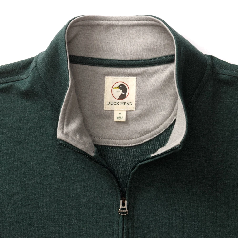 Duck Head Dunmore Performance 1/4 Zip Pullover - Pine Grove Heather