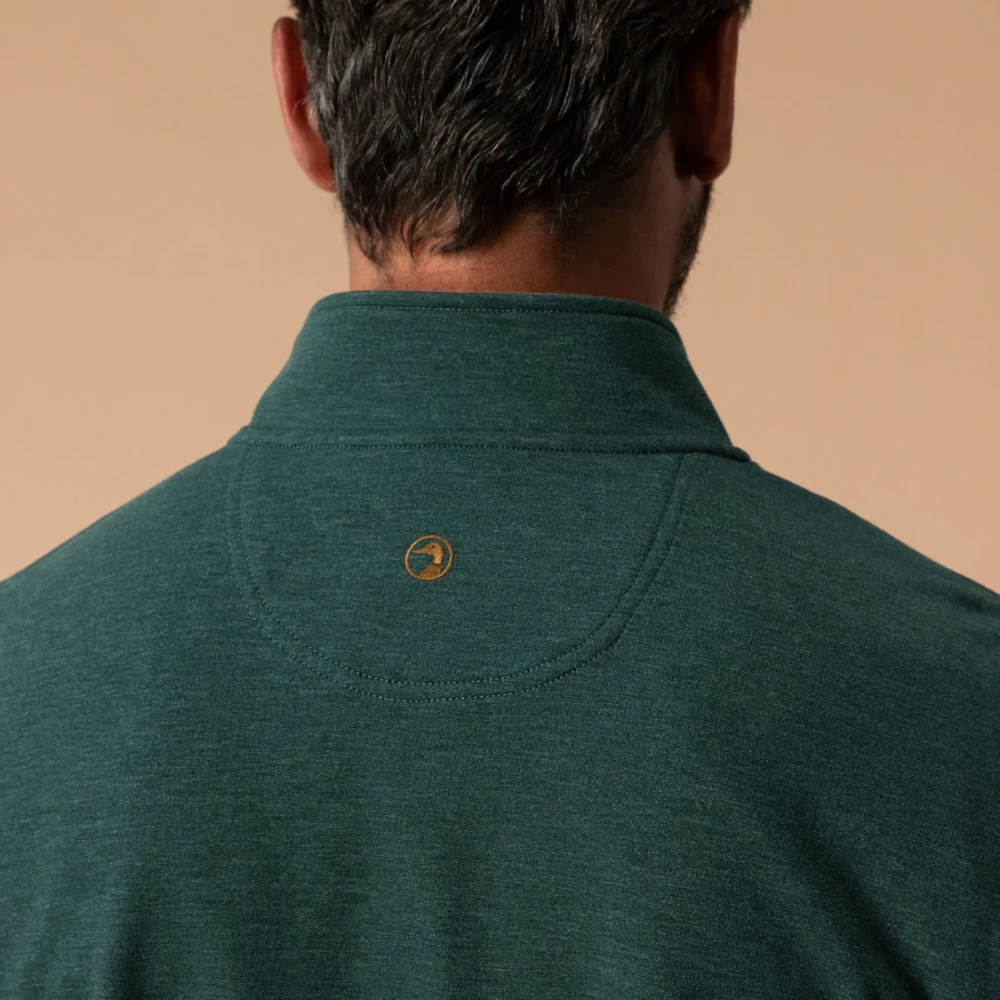 Duck Head Dunmore Performance 1/4 Zip Pullover - Pine Grove Heather