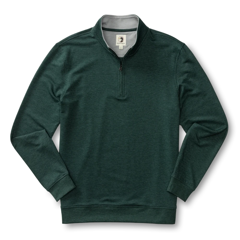 Duck Head Dunmore Performance 1/4 Zip Pullover - Pine Grove Heather Duck Head Dunmore Performance 1/4 Zip Pullover - Pine Grove Heather