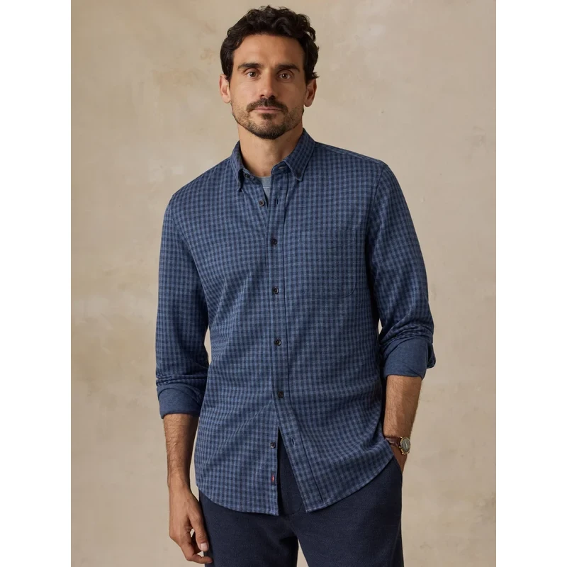 Faherty Coastline Knit Shirt - Clearbrook Gingham Faherty Coastline Knit Shirt - Clearbrook Gingham