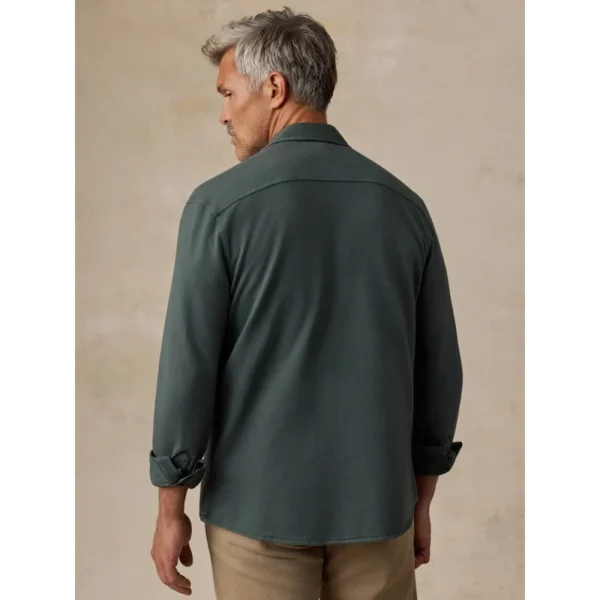 Faherty Field Knit Shirt - Forest Trail