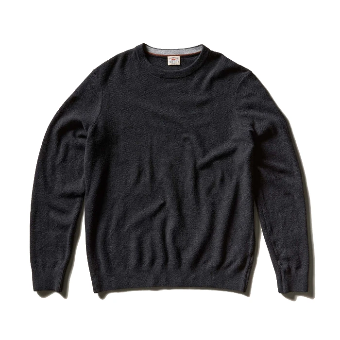 Faherty Jackson Crew Sweater - Wolf Black Heather
