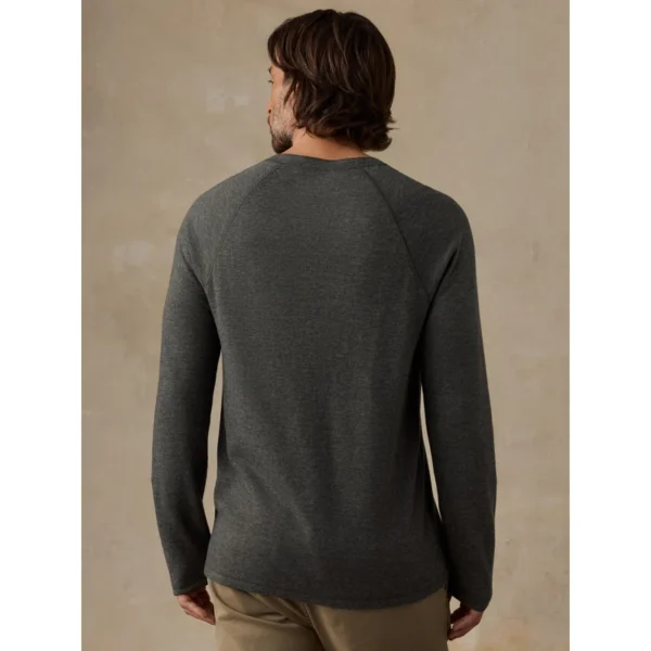 Faherty Long-Sleeve Cloud Henley - Deep Olive Feeder