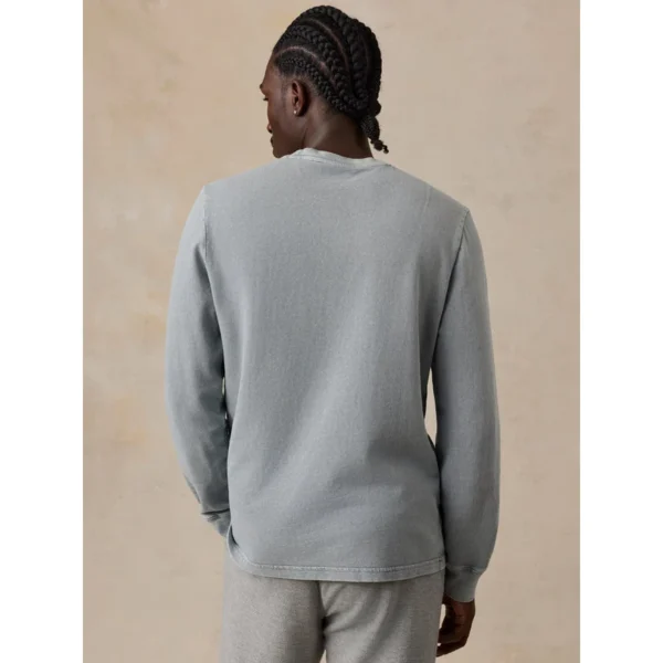 Faherty Long-Sleeve Recycled Terry Tee - Lakeshore Grey
