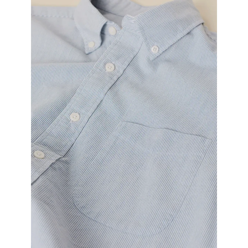 Faherty Laundered Oxford Shirt - Classic Blue Stripe