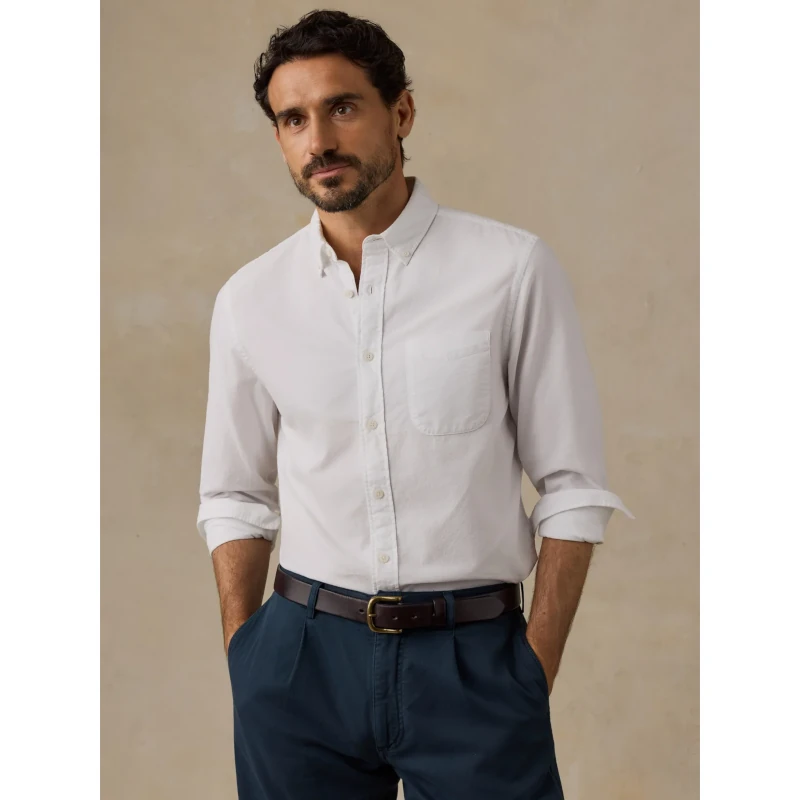Faherty Laundered Oxford Shirt - Pure White