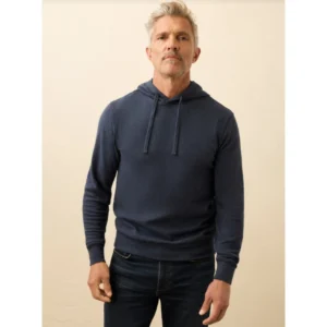Faherty Legend Sweater Hoodie - Brighton Navy Twill
