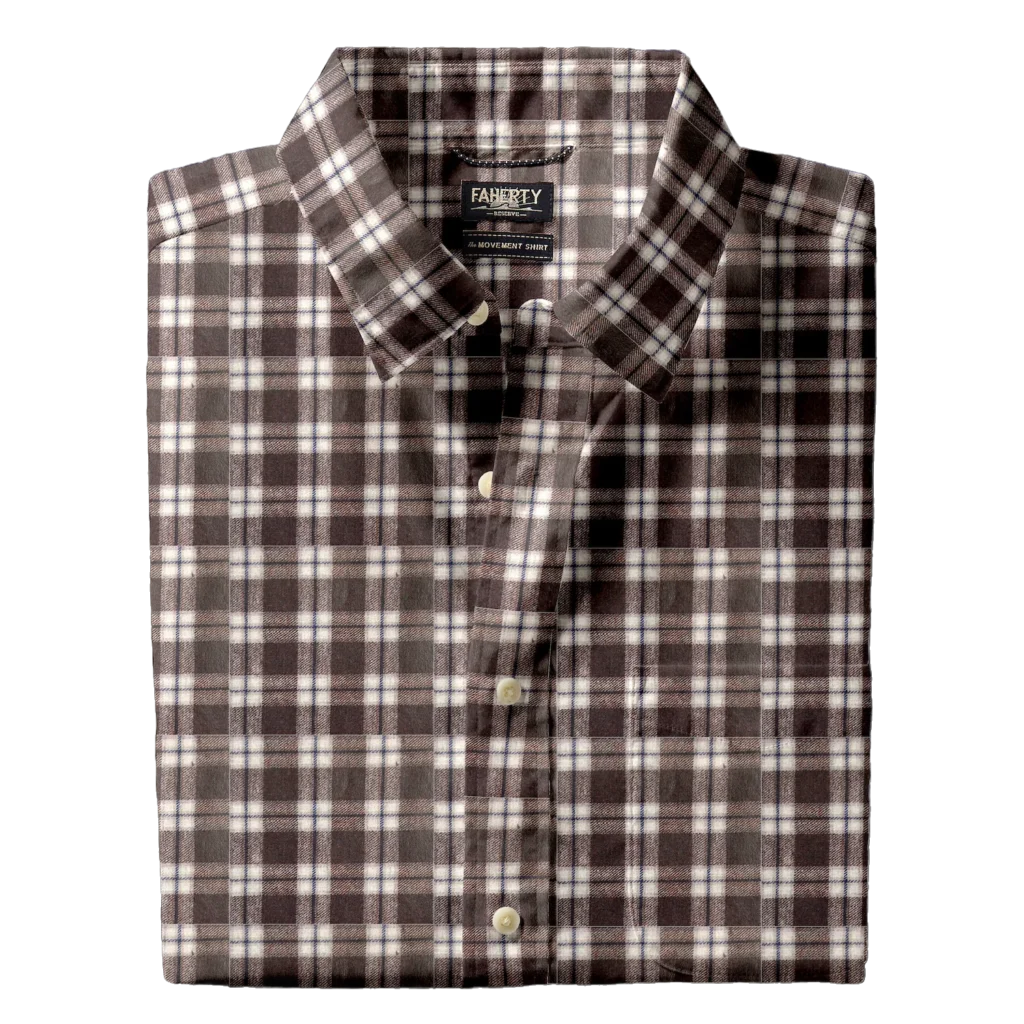 Faherty Soft Twill Movement Shirt - Olive Cobalt Plaid