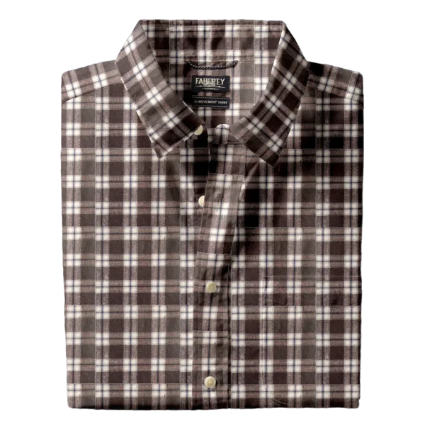 Faherty Soft Twill Movement Shirt - Olive Cobalt Plaid