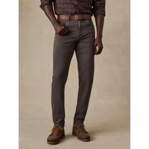 Faherty Stretch Terry 5-Pocket Pant - Coast Brown