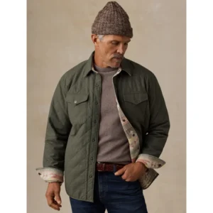 Faherty Thunder Voice Eagle Reversible Bondi Jacket - Pinyon Ridge Green