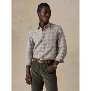 Faherty Timberline Brushed Twill Shirt - Open Tundra Plaid
