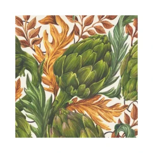 Hester & Cook Autumnal Artichokes Cocktail Paper Napkins, 20 Pack