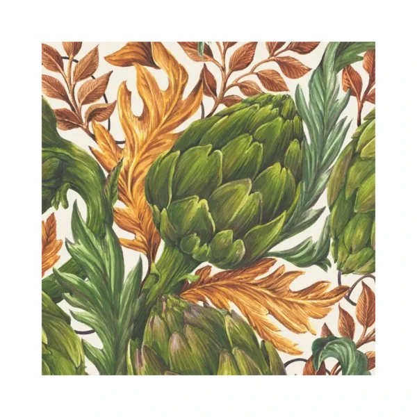 Hester & Cook Autumnal Artichokes Cocktail Paper Napkins, 20 Pack