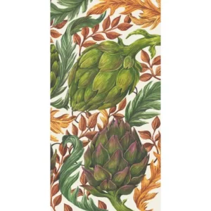Hester & Cook Autumnal Artichokes Guest Towels, 16 Pack