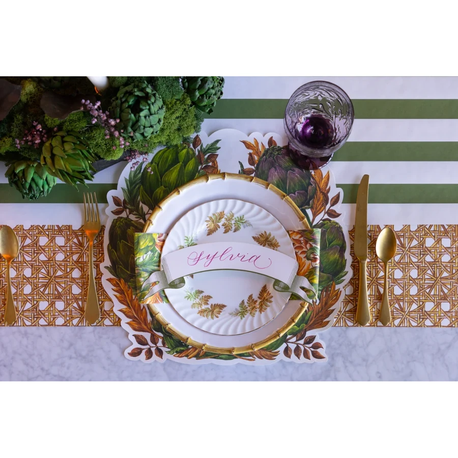 Hester & Cook Die-cut Artichoke Wreath Placemats, 12 Pack