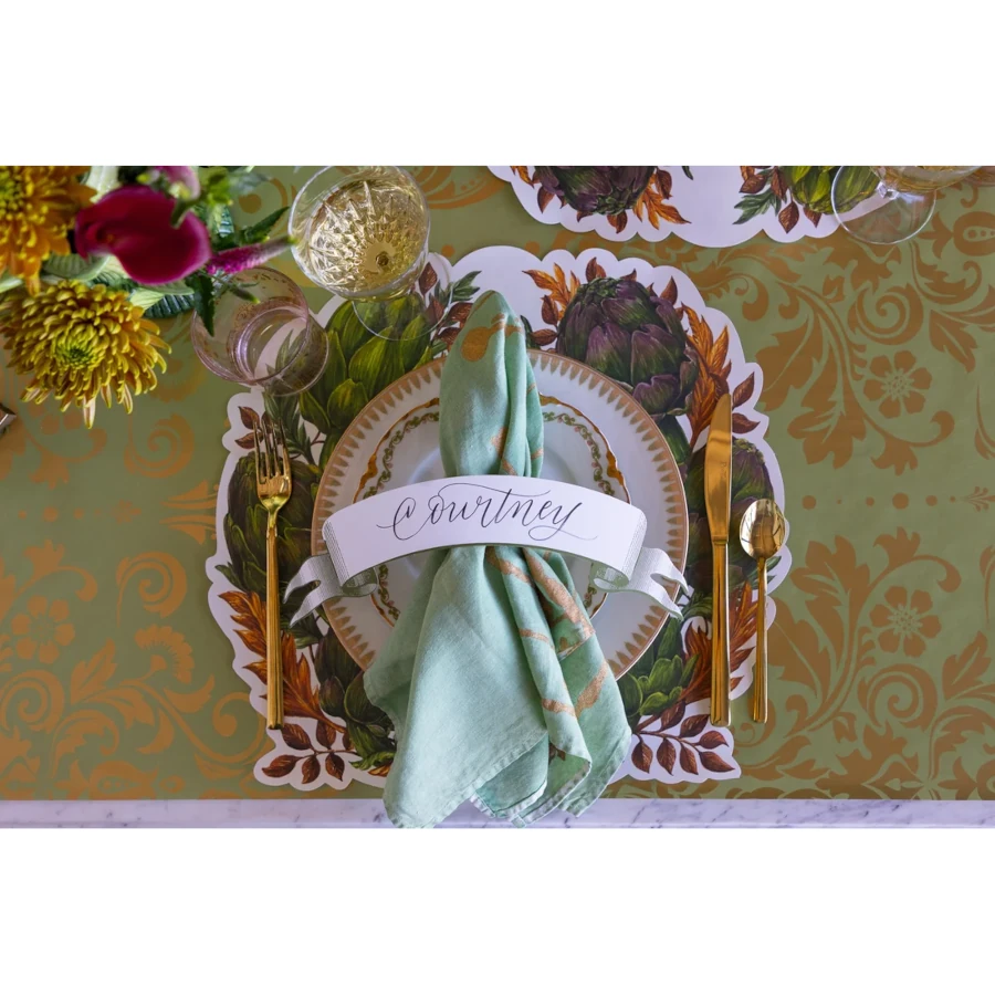 Hester & Cook Die-cut Artichoke Wreath Placemats, 12 Pack