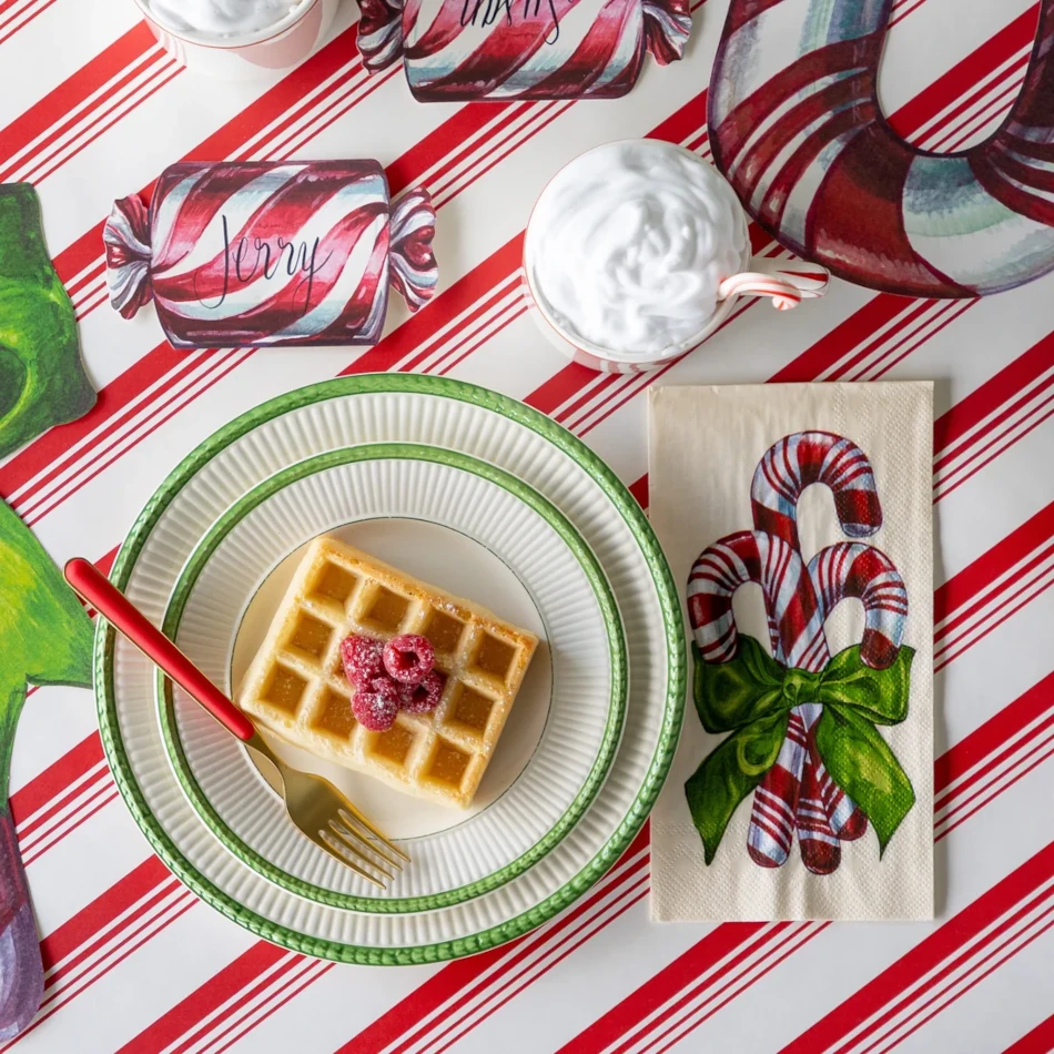 Hester & Cook Candy Cane Guest Napkins, Pack of 16