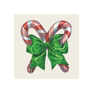 Hester & Cook Candy Cane Cocktail Napkins, Pack of 20