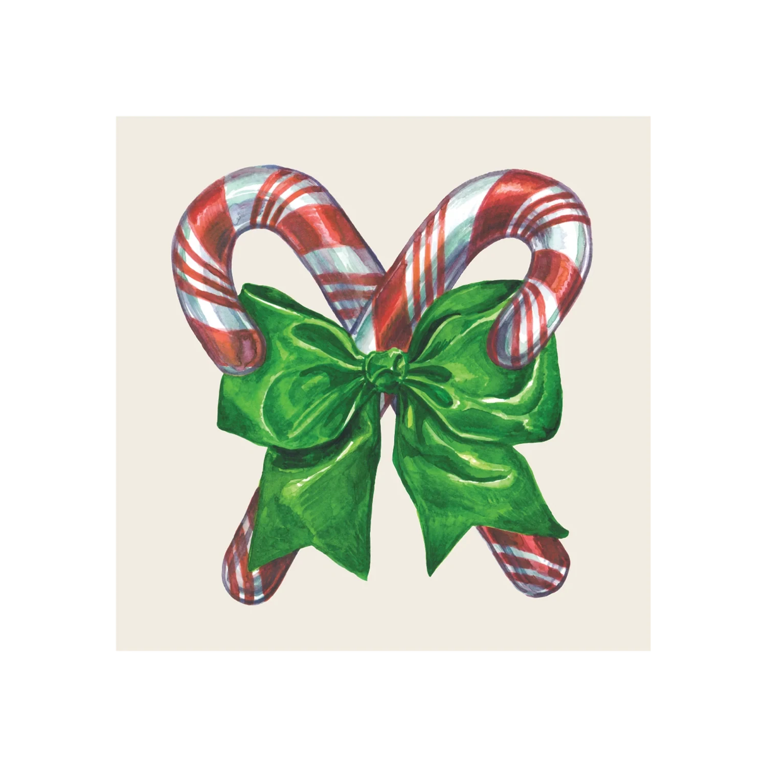 Hester & Cook Candy Cane Cocktail Napkins, Pack of 20