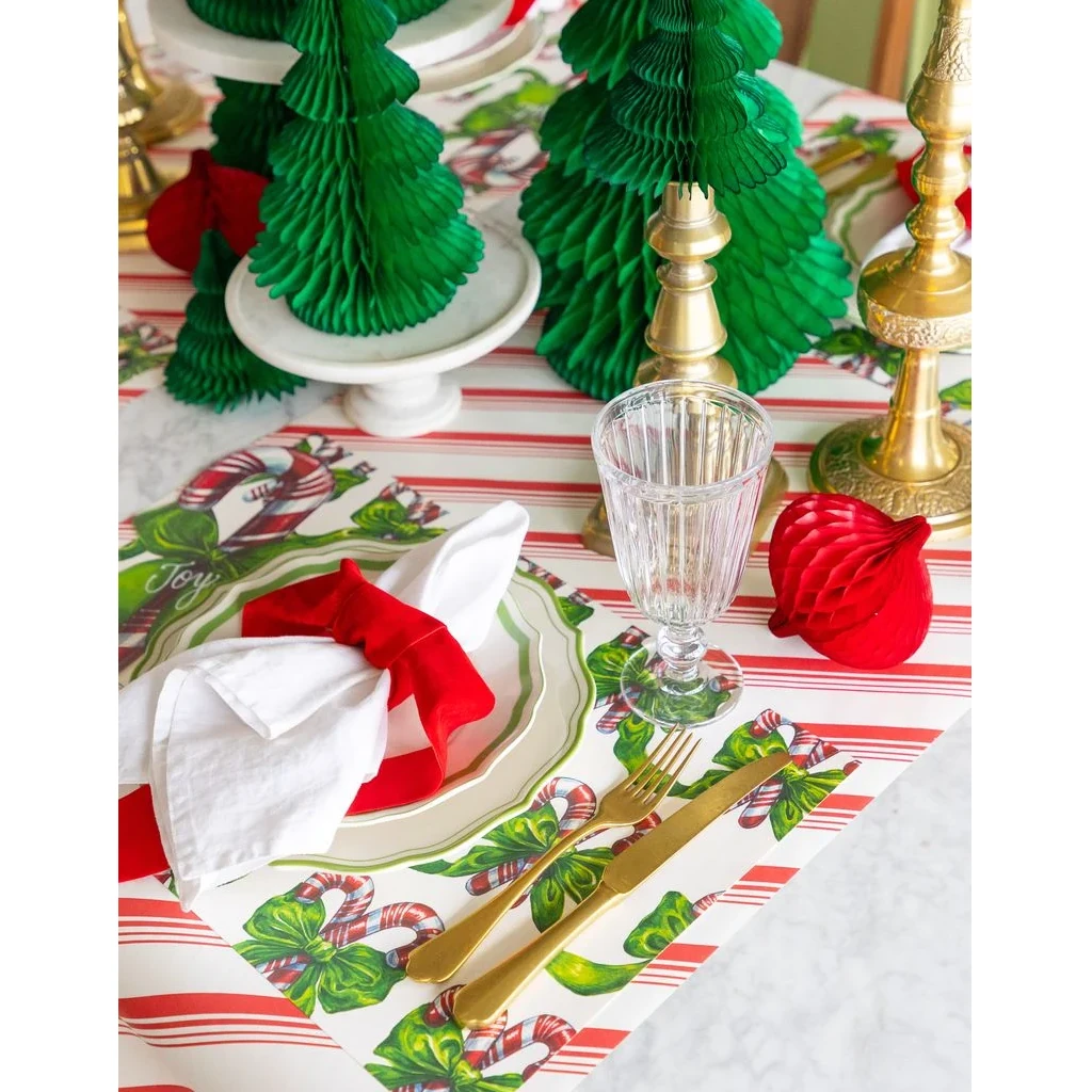 Hester & Cook Festive Candy Canes Placemats, Pack of 20