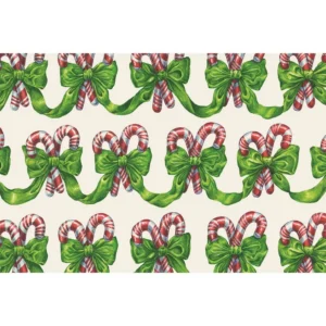 Hester & Cook Festive Candy Canes Placemats, Pack of 20