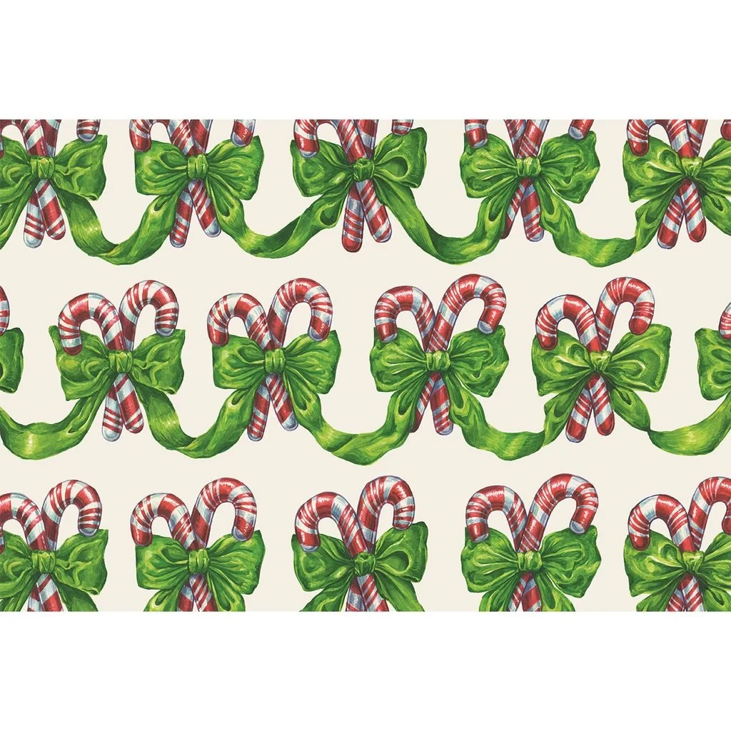 Hester & Cook Festive Candy Canes Placemats, Pack of 20 Hester & Cook Festive Candy Canes Placemats, Pack of 20