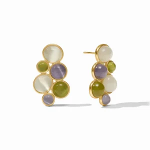 Julie Vos Cobblestone Statement Earring - Multi-Stone Cat's Eye