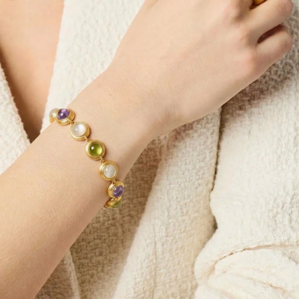 Julie Vos Cobblestone Tennis Bracelet - Multi-Stone Cat's Eye