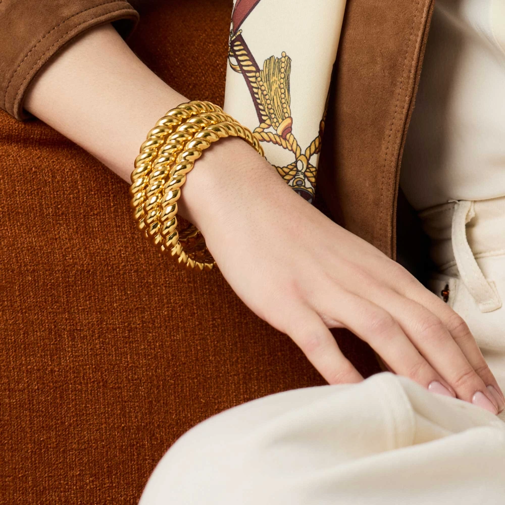 Julie Vos Ravello Bangle - Gold