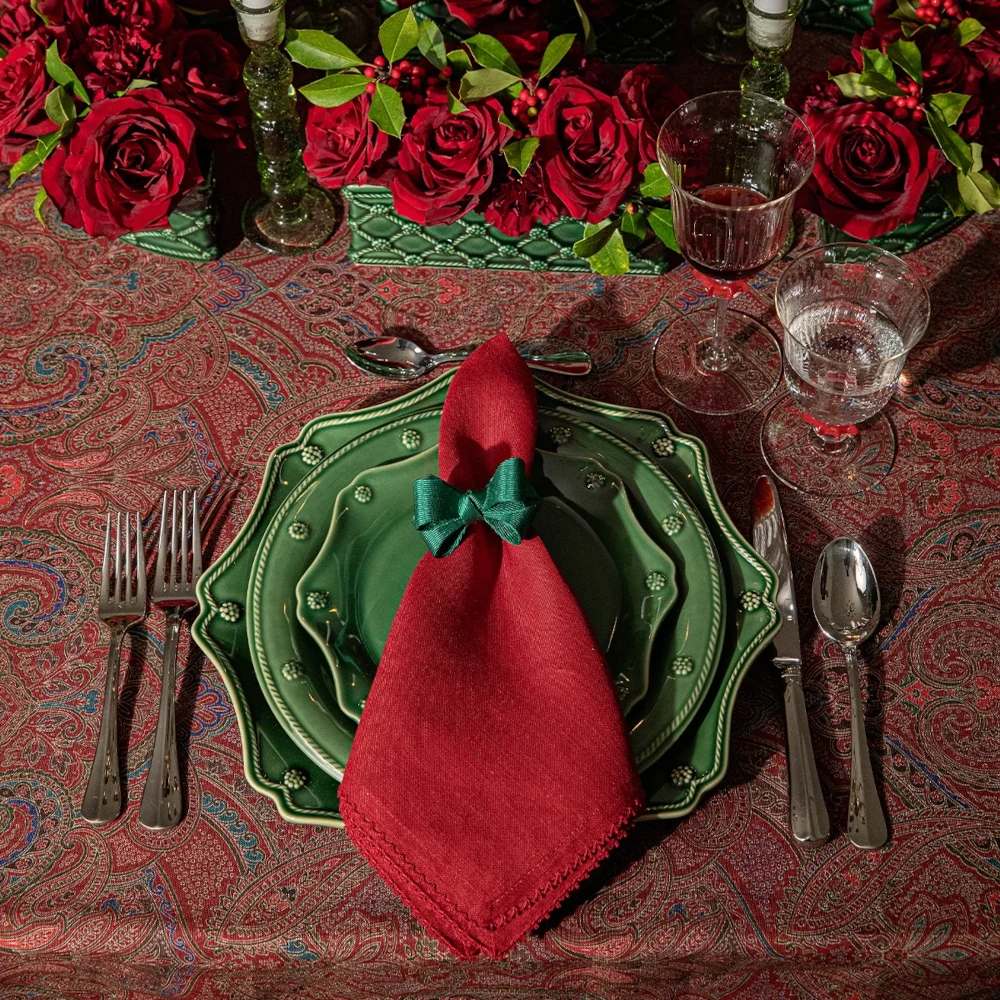Juliska Berry Scallop Napkin - Ruby