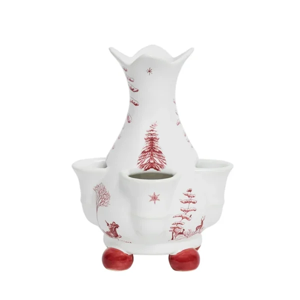 Juliska Country Estate Winter Frolic 6" Tulipiere Vase - Ruby
