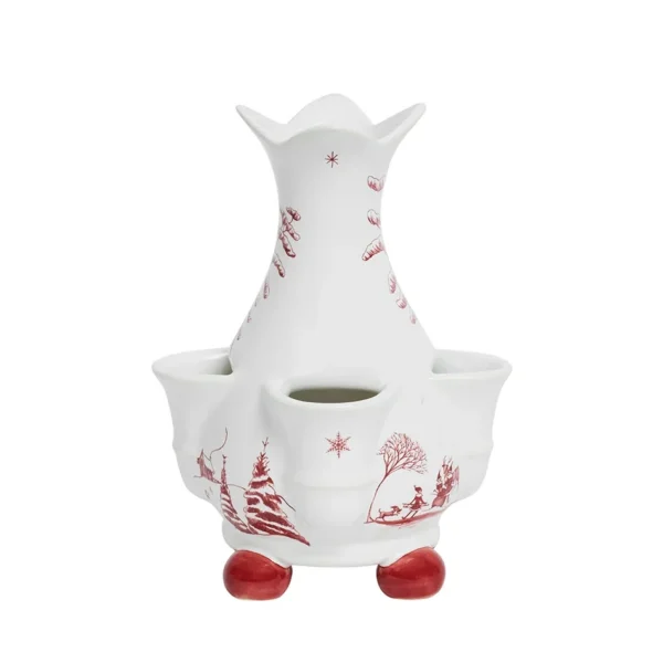Juliska Country Estate Winter Frolic 6" Tulipiere Vase - Ruby