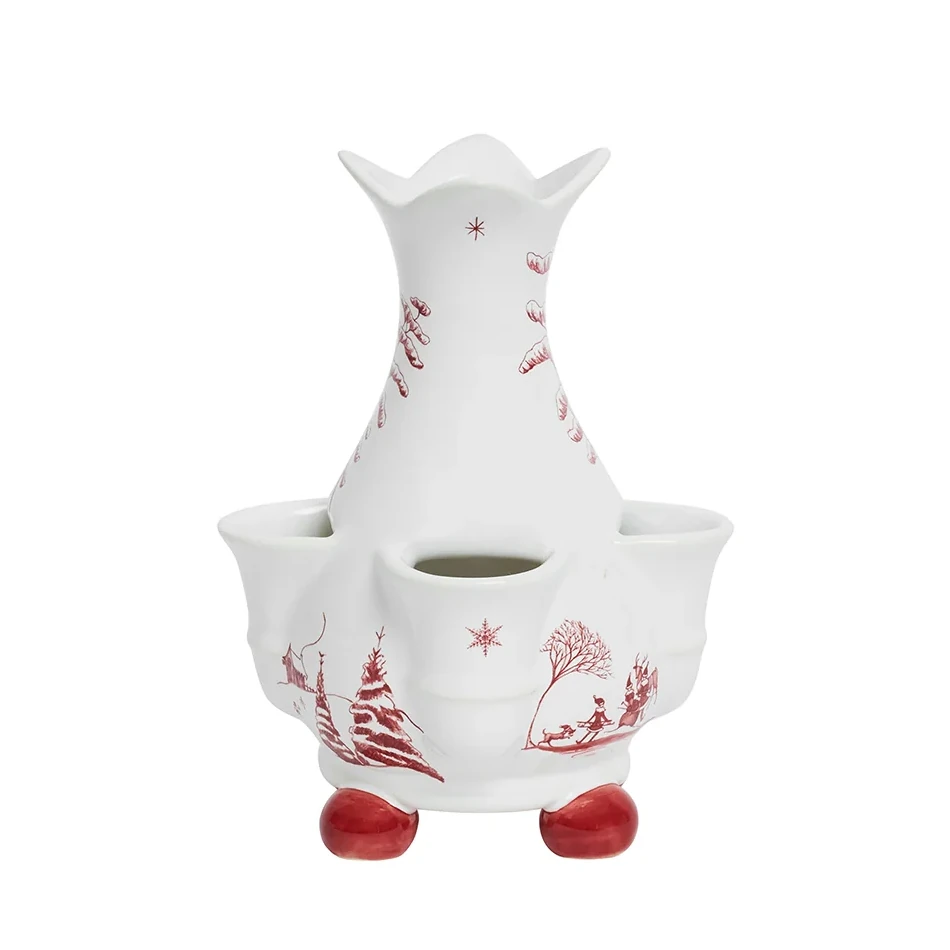 Juliska Country Estate Winter Frolic 6" Tulipiere Vase - Ruby