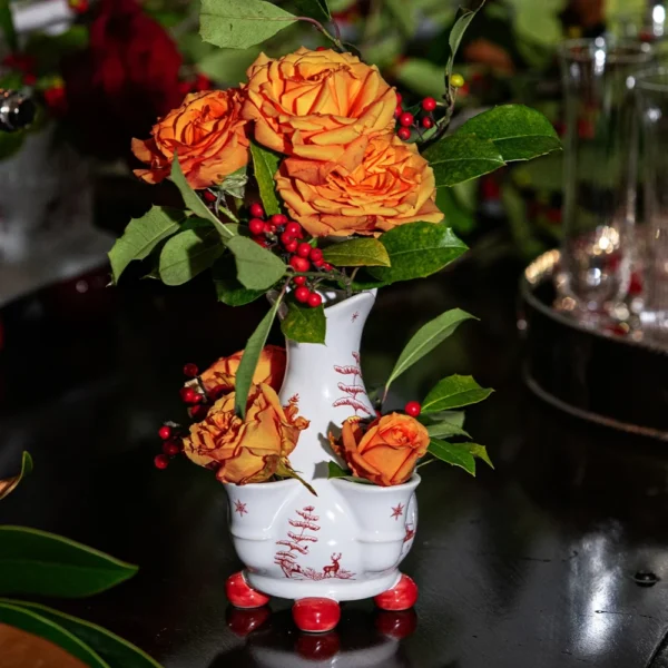 Juliska Country Estate Winter Frolic 6" Tulipiere Vase - Ruby