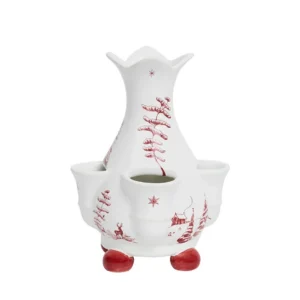 Juliska Country Estate Winter Frolic 6" Tulipiere Vase - Ruby