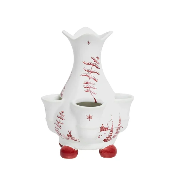 Juliska Country Estate Winter Frolic 6" Tulipiere Vase - Ruby